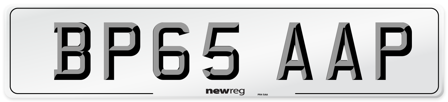 BP65 AAP Number Plate from New Reg